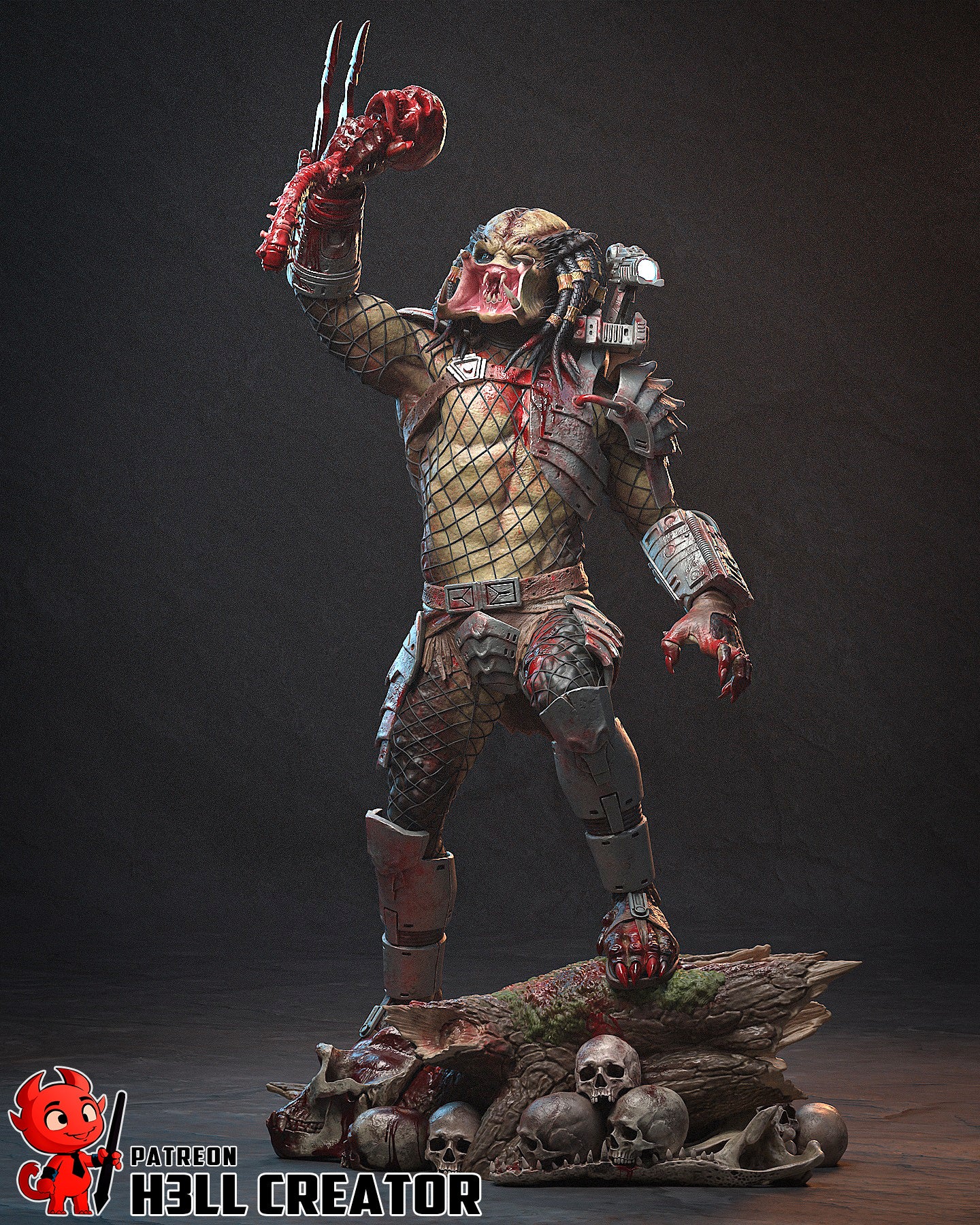 Predator Sculpture | Maximum Detailed 16K Ultra-High Definition