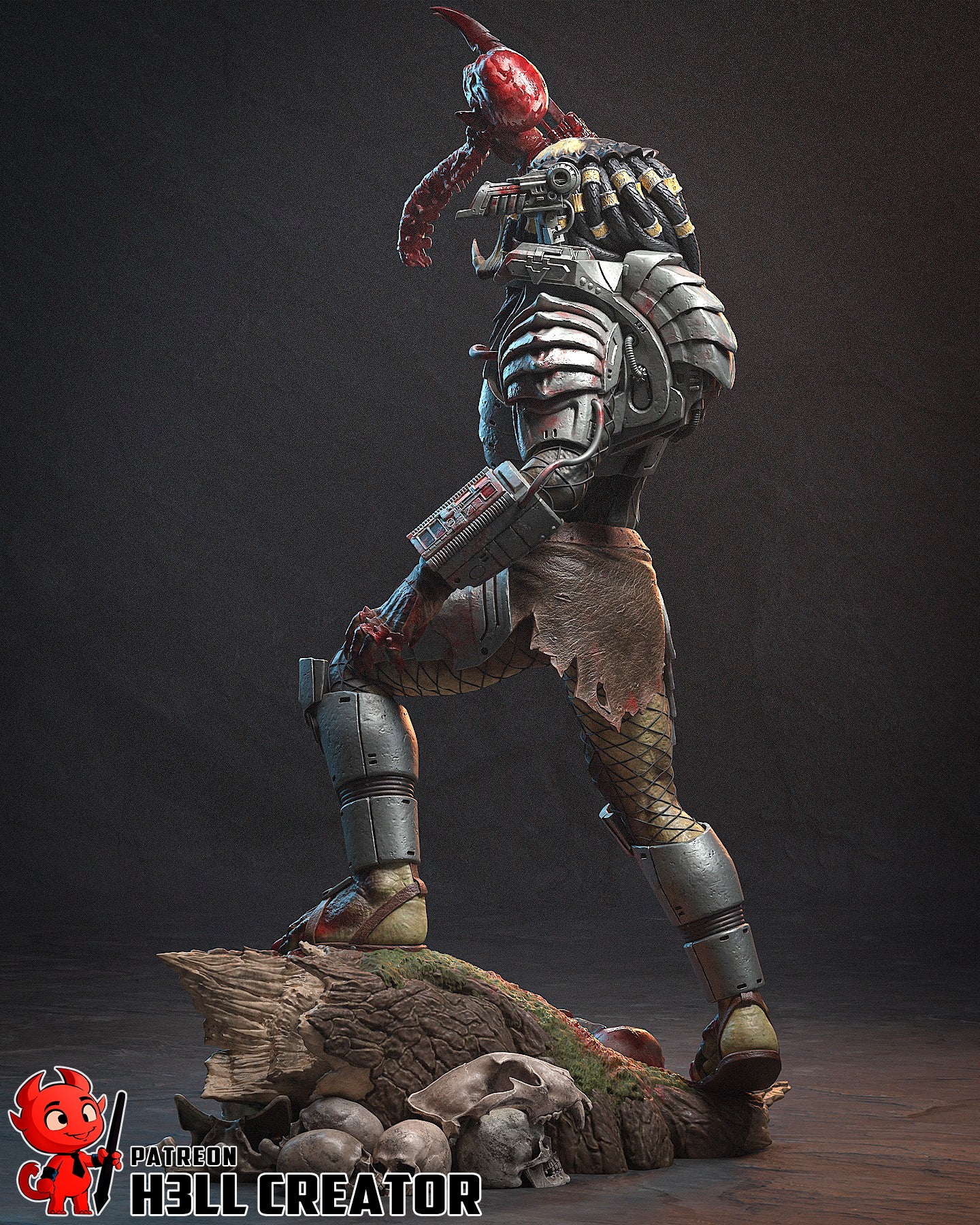 Predator Sculpture | Maximum Detailed 16K Ultra-High Definition