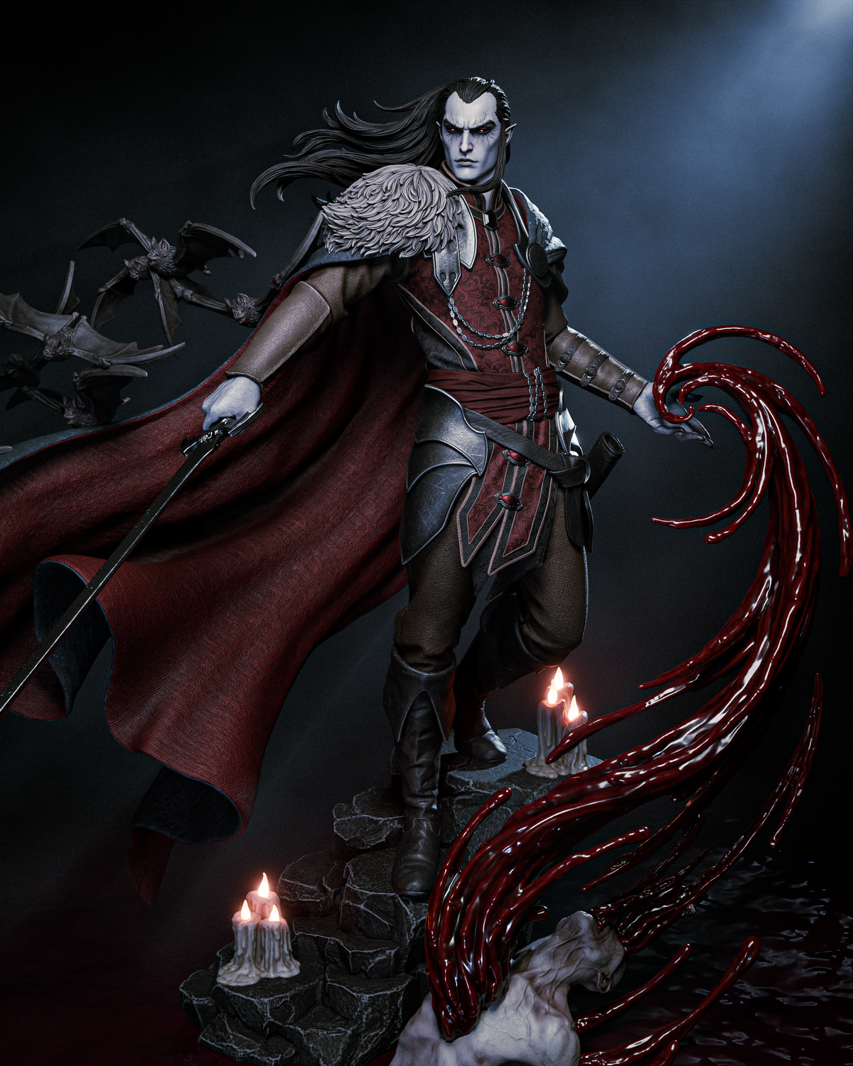 Strahd von Zarovich Statue Ravenloft | Maximum Detailed 16K Ultra-High Definition