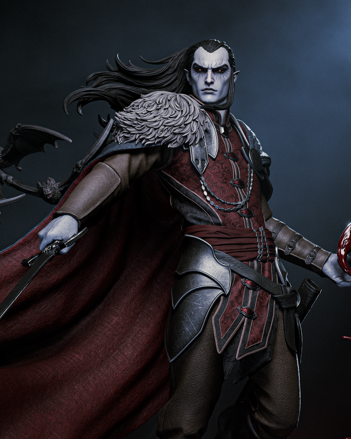 Strahd von Zarovich Statue Ravenloft | Maximum Detailed 16K Ultra-High Definition