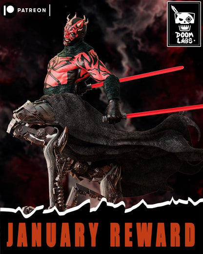 Darth Maul Clone Wars / Solo Cybernetic Statue | Maximum Detailed 16K Ultra-High Definition