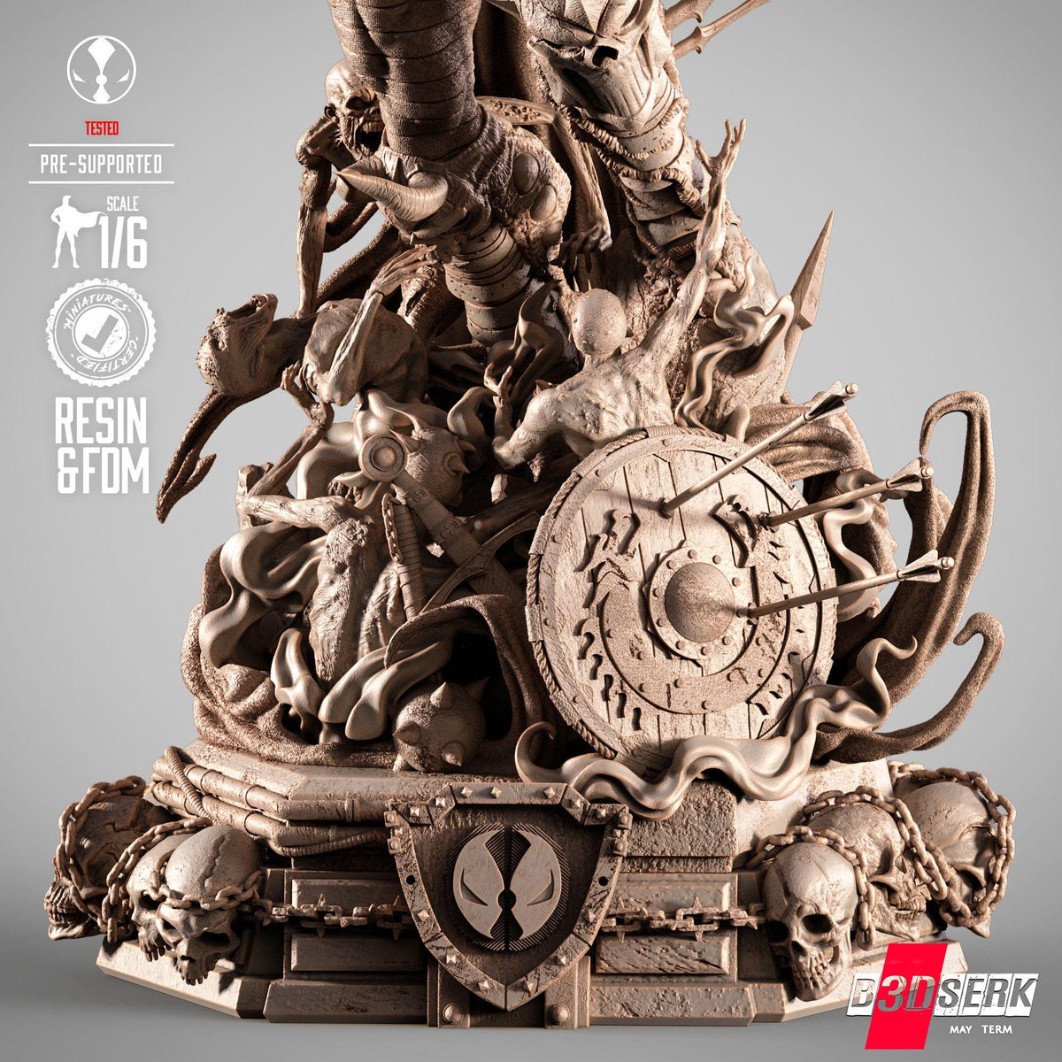Spawn - Dark Ages Warrior  | Maximum Detailed 16K Ultra-High Definition Resin