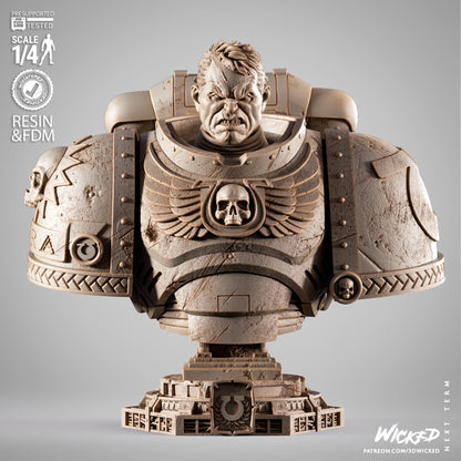 Warhammer 40K Titus Bust | Maximum Detailed 16K Ultra-High Definition