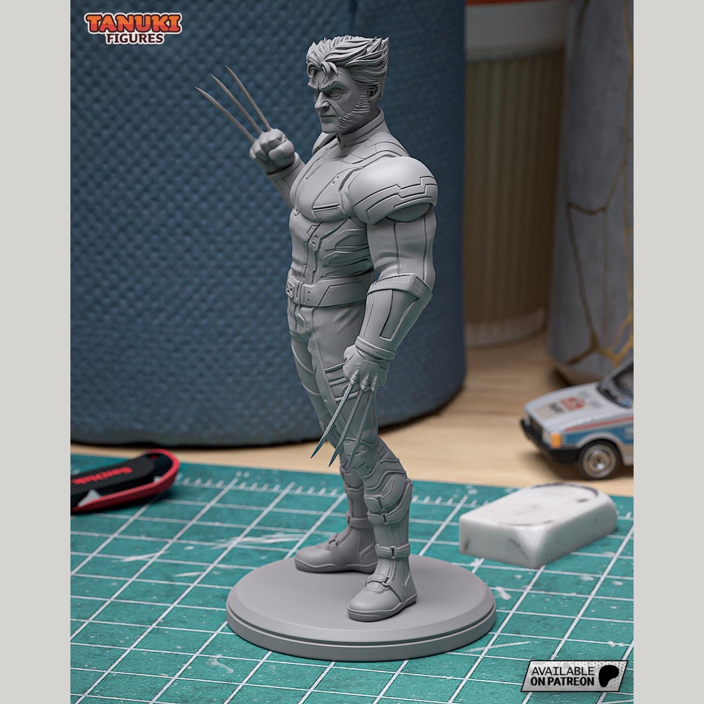 Wolverine Sculpture  | Maximum Detailed 16K Ultra-High Definition