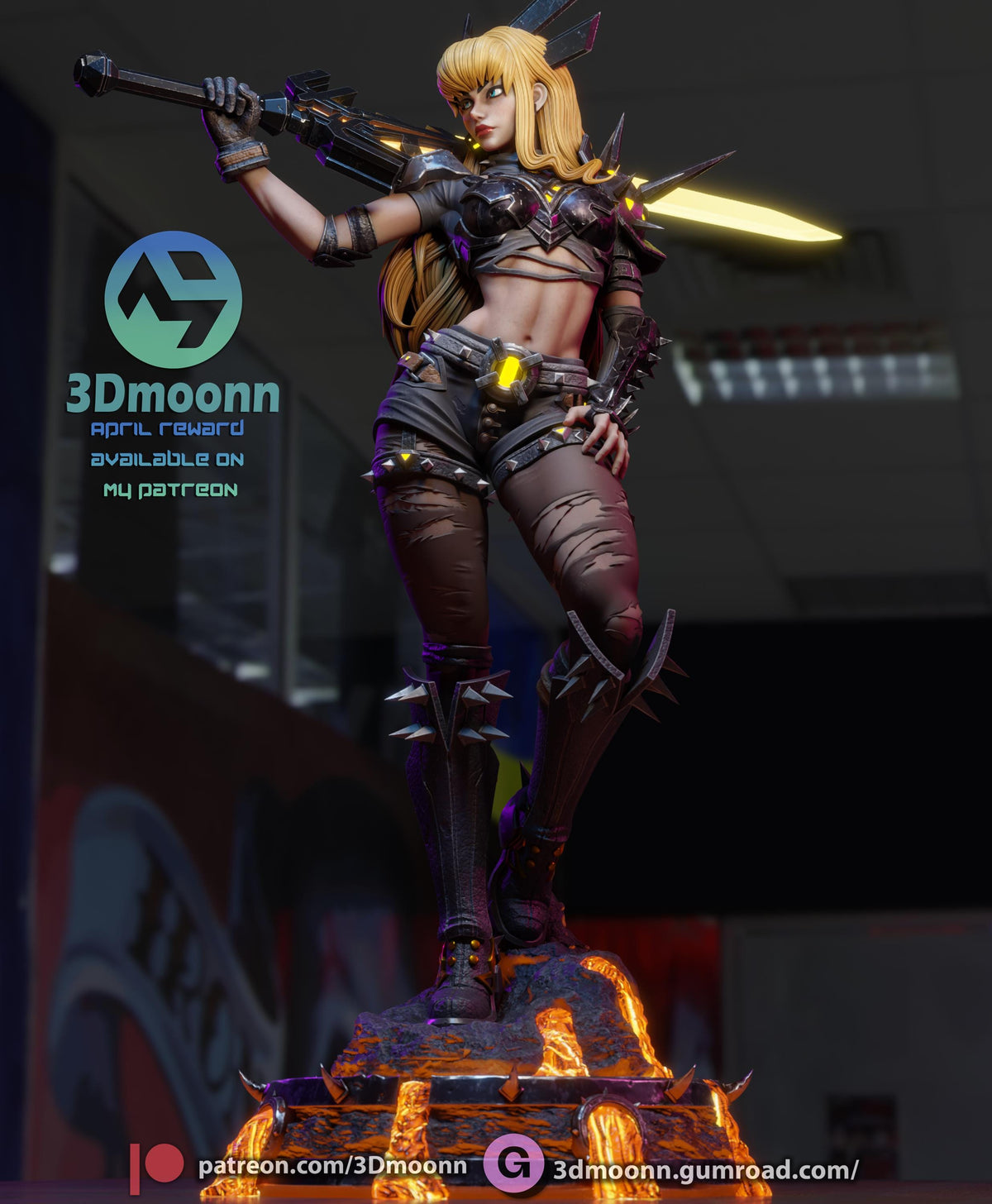 Magik (Illyana Rasputina) – Marvel X-Men Soulsword Statue | Maximum Detailed 16K Ultra-High Definition