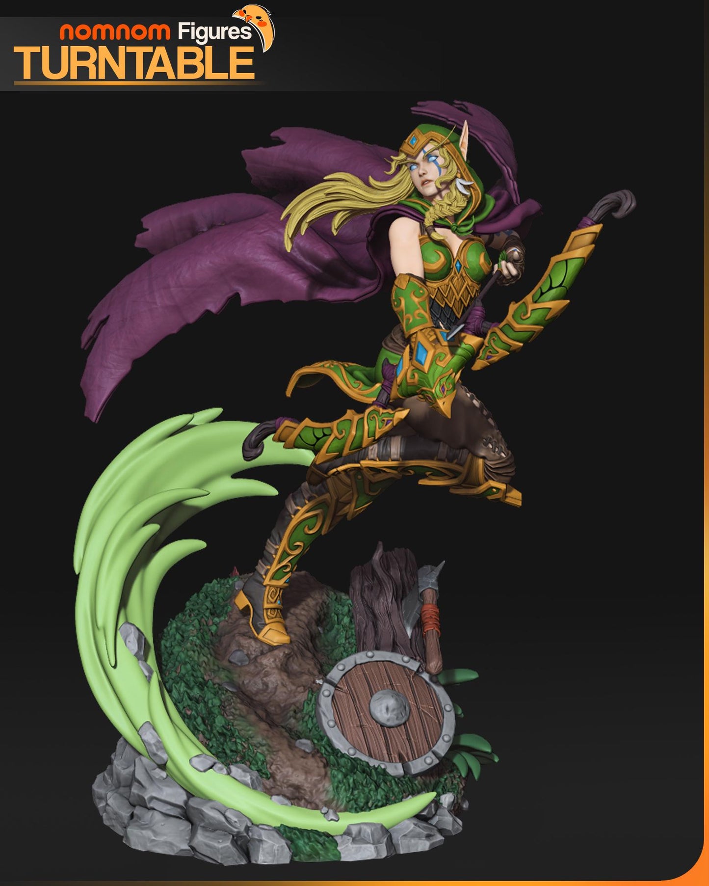 Alleria Windrunner Sculpture | Maximum Detailed 16K Ultra-High Definition