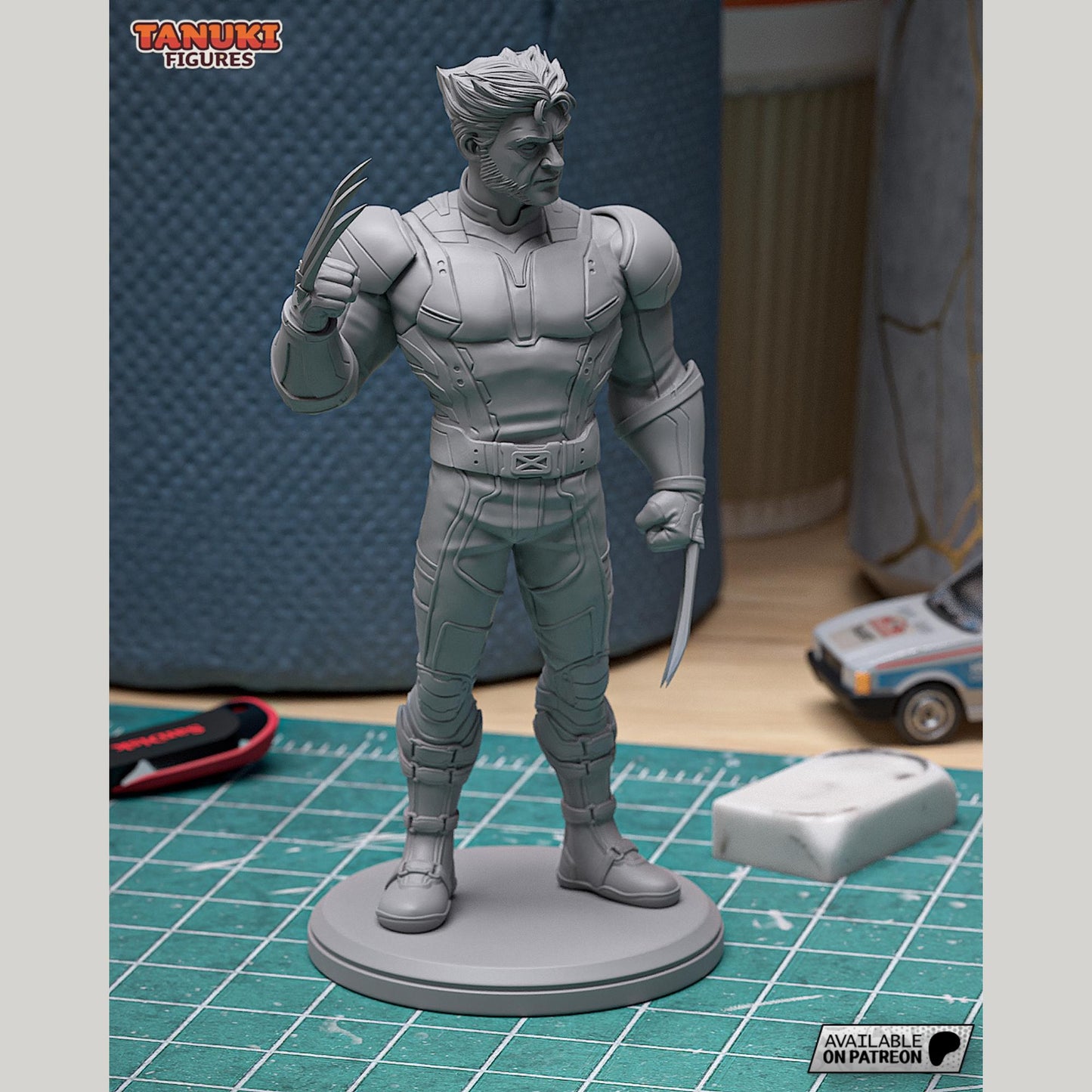 Wolverine Sculpture  | Maximum Detailed 16K Ultra-High Definition