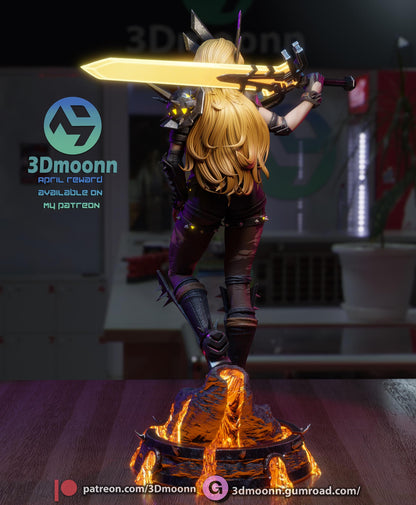 Magik (Illyana Rasputina) – Marvel X-Men Soulsword Statue | Maximum Detailed 16K Ultra-High Definition