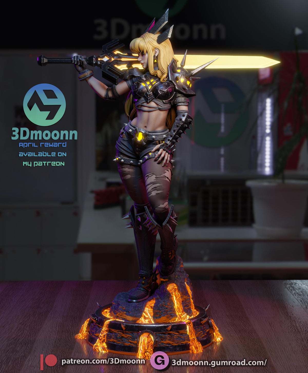 Magik (Illyana Rasputina) – Marvel X-Men Soulsword Statue | Maximum Detailed 16K Ultra-High Definition