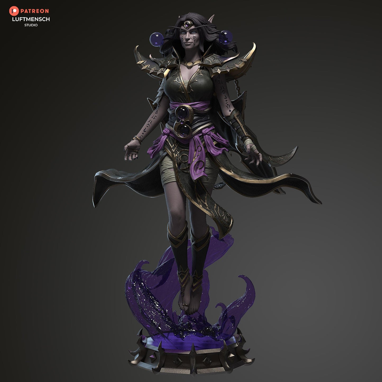 Xal'atath – World of Warcraft Harbinger of the Void Statue  Maximum Detailed 16K Ultra-High Definition