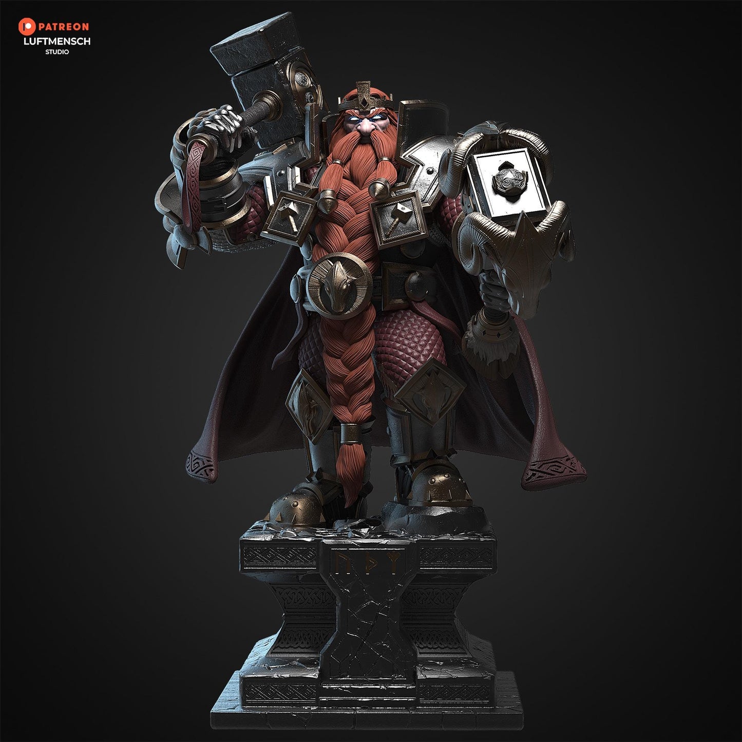 Magni Bronzebeard - King of the dwarven kingdom of Khaz Modan | Maximum Detailed 16K Ultra-High Definition