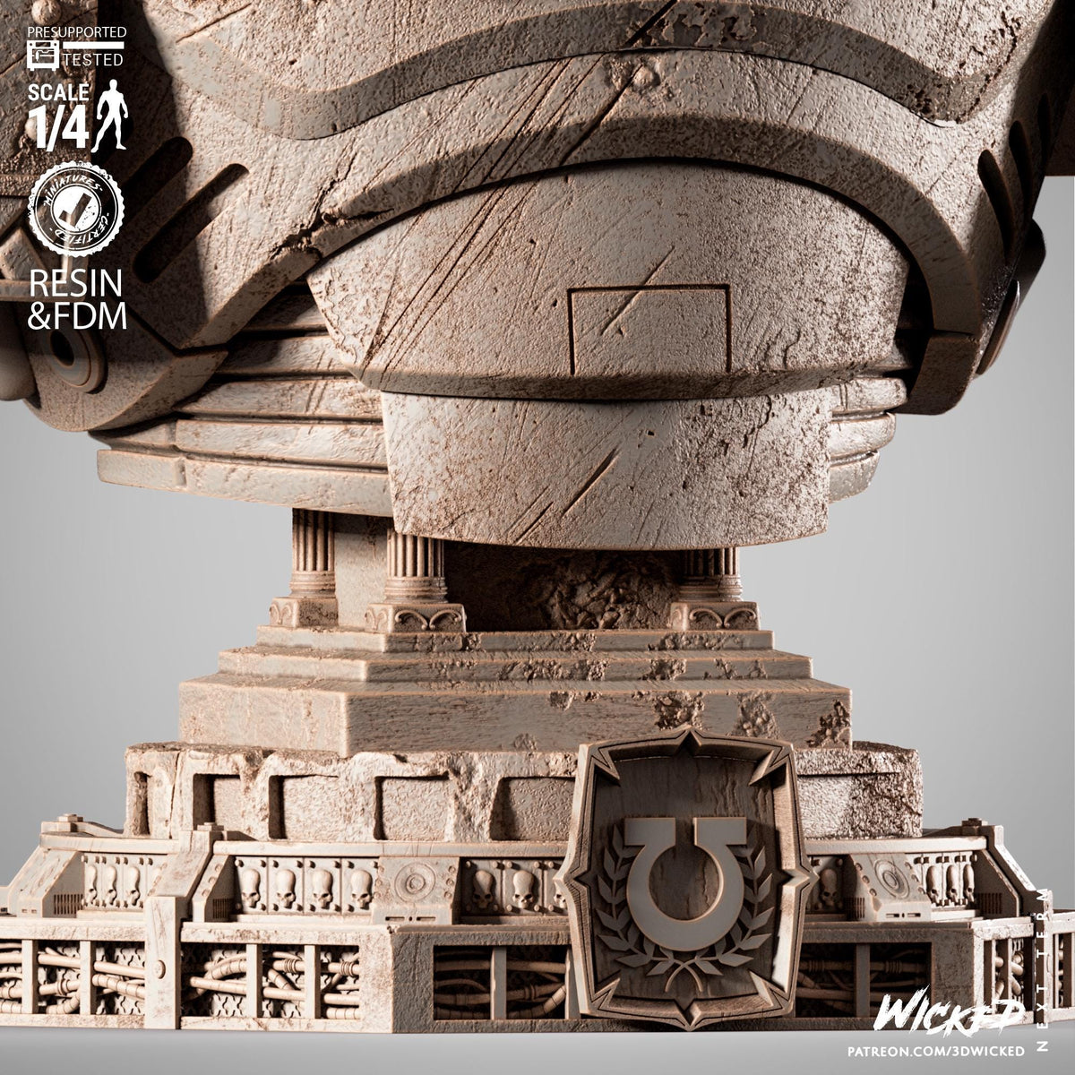 Warhammer 40K Titus Bust | Maximum Detailed 16K Ultra-High Definition
