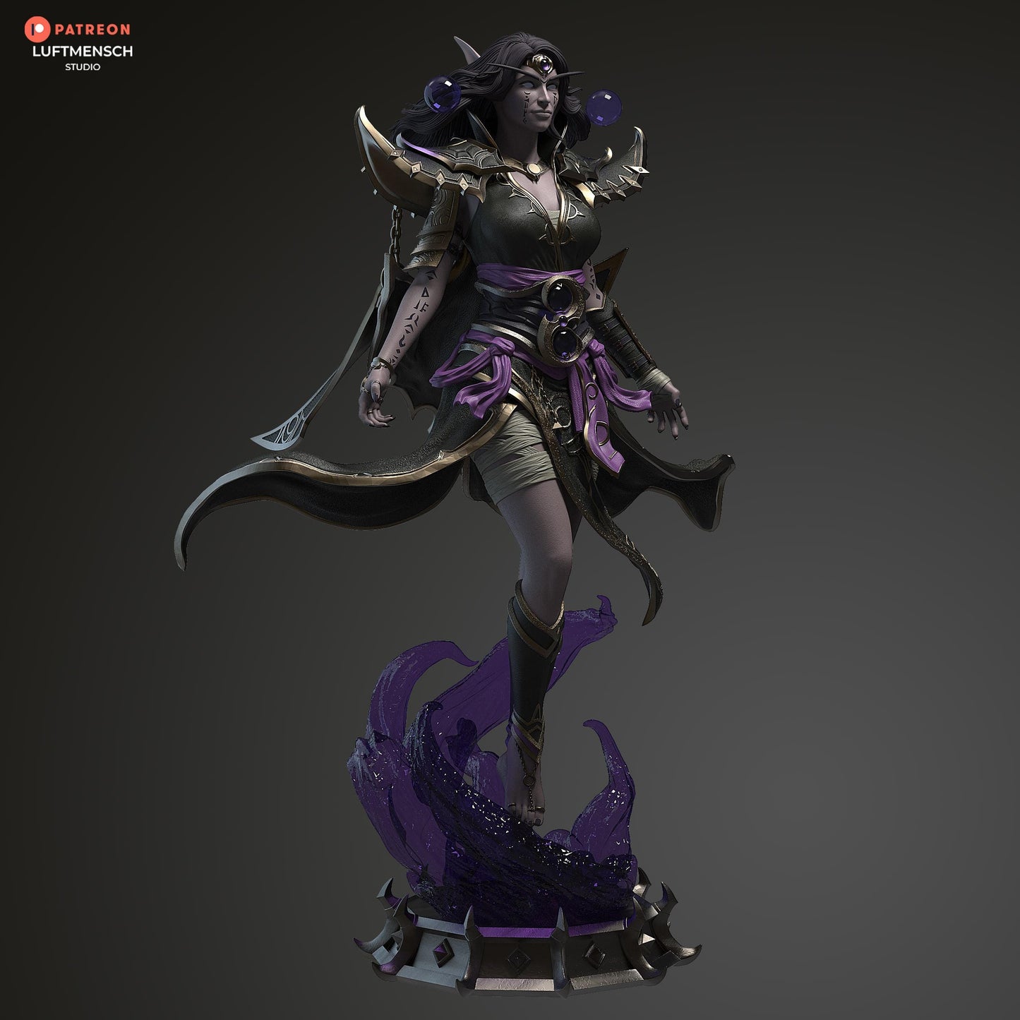 Xal'atath – World of Warcraft Harbinger of the Void Statue  Maximum Detailed 16K Ultra-High Definition