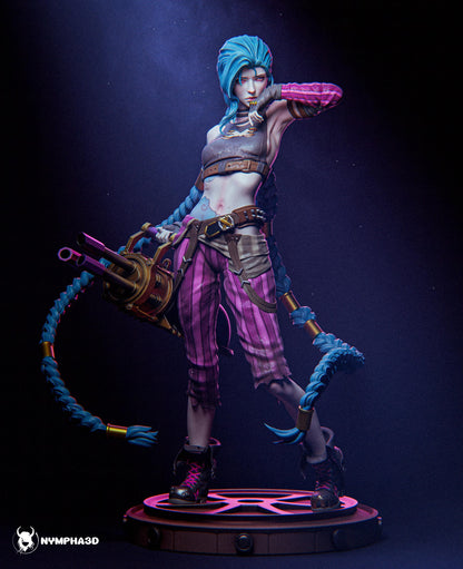 Jinx The Reckless Sculpture | Maximum Detailed 16K Ultra-High Definition