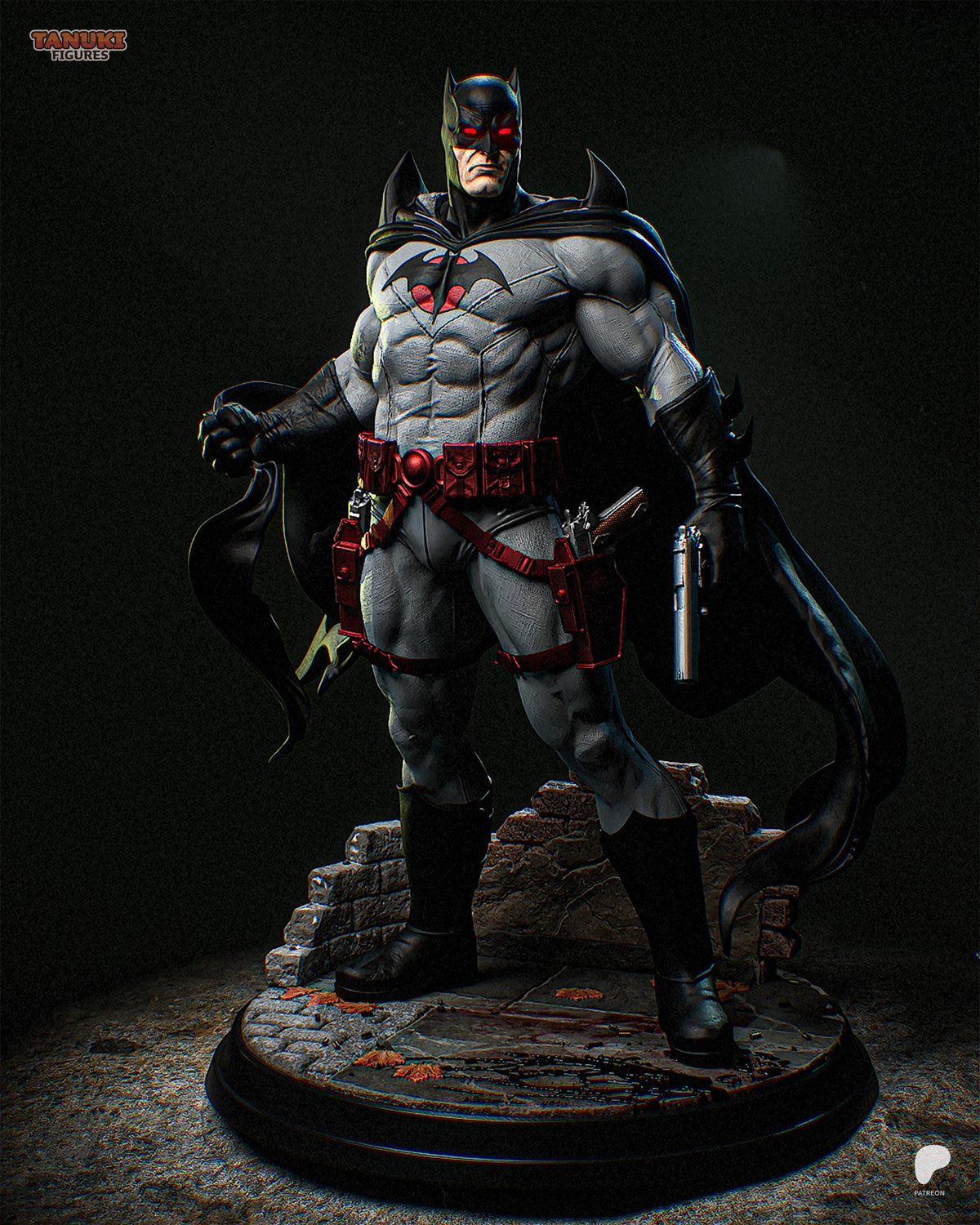 Retro Dark Knight - Batman Statue  | Maximum Detailed 16K Ultra-High Definition
