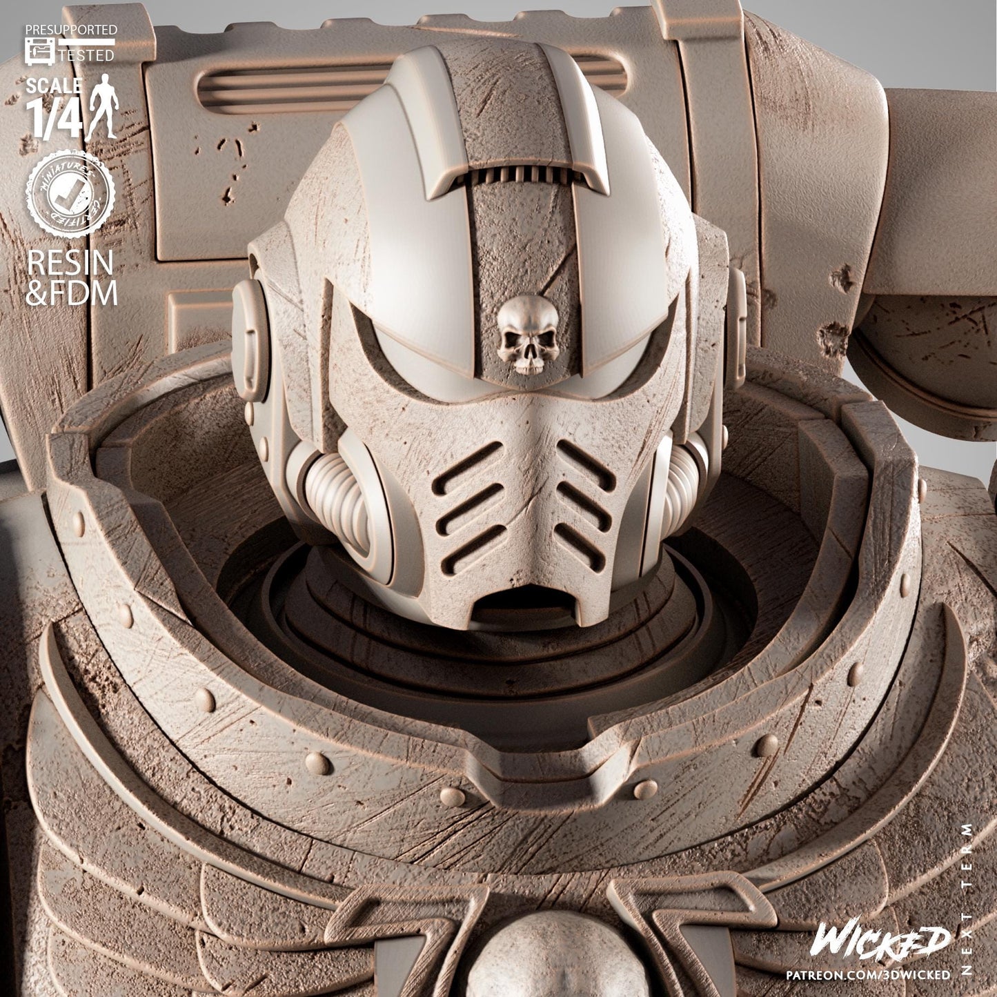 Warhammer 40K Titus Bust | Maximum Detailed 16K Ultra-High Definition