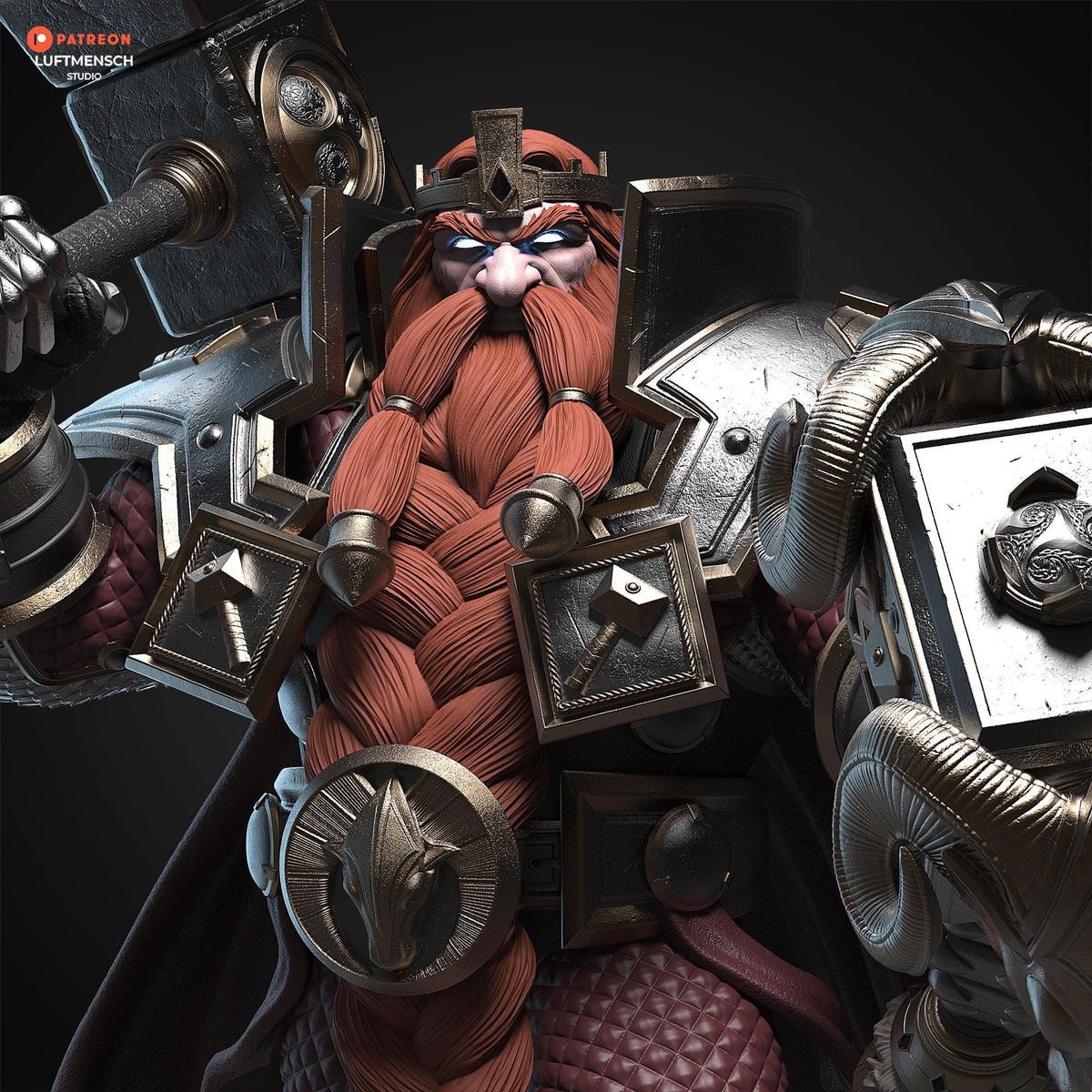 Magni Bronzebeard - King of the dwarven kingdom of Khaz Modan | Maximum Detailed 16K Ultra-High Definition