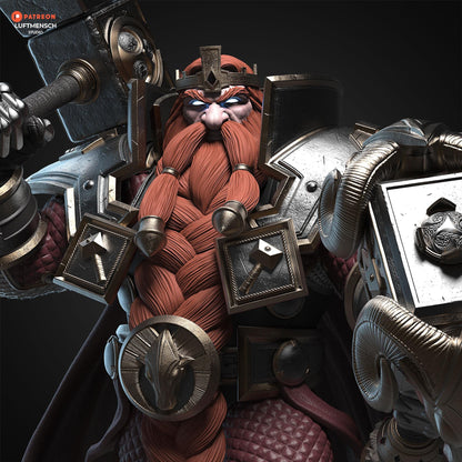 Magni Bronzebeard - King of the dwarven kingdom of Khaz Modan | Maximum Detailed 16K Ultra-High Definition