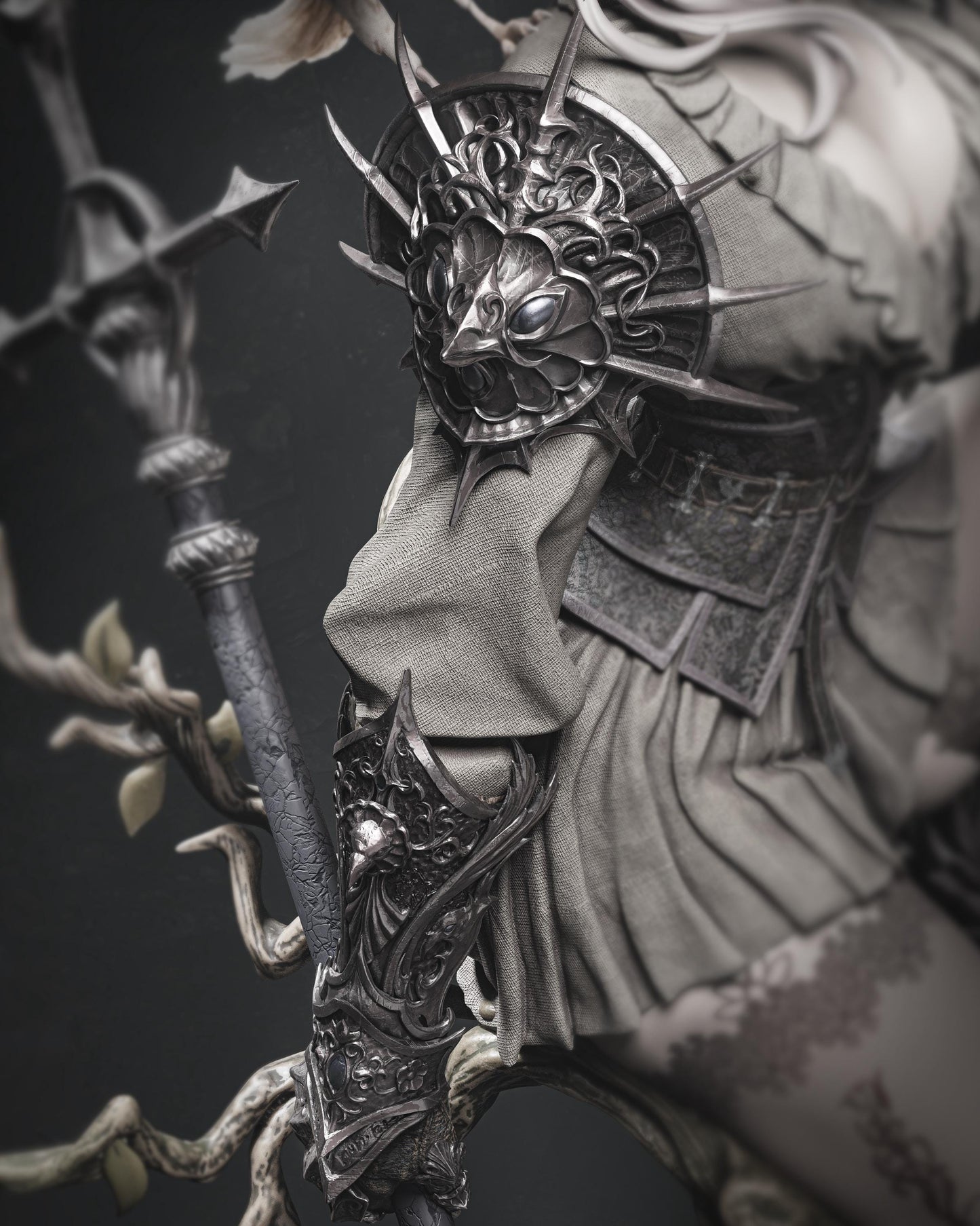 Lenora Queen of Crows Sculpture | Maximum Detailed 12k Resin Printed Figure