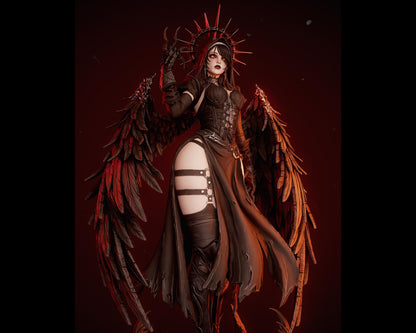 Corrupted Nun Dark Fantasy Statue | Maximum Detailed 12k Resin 3D Printed Figure