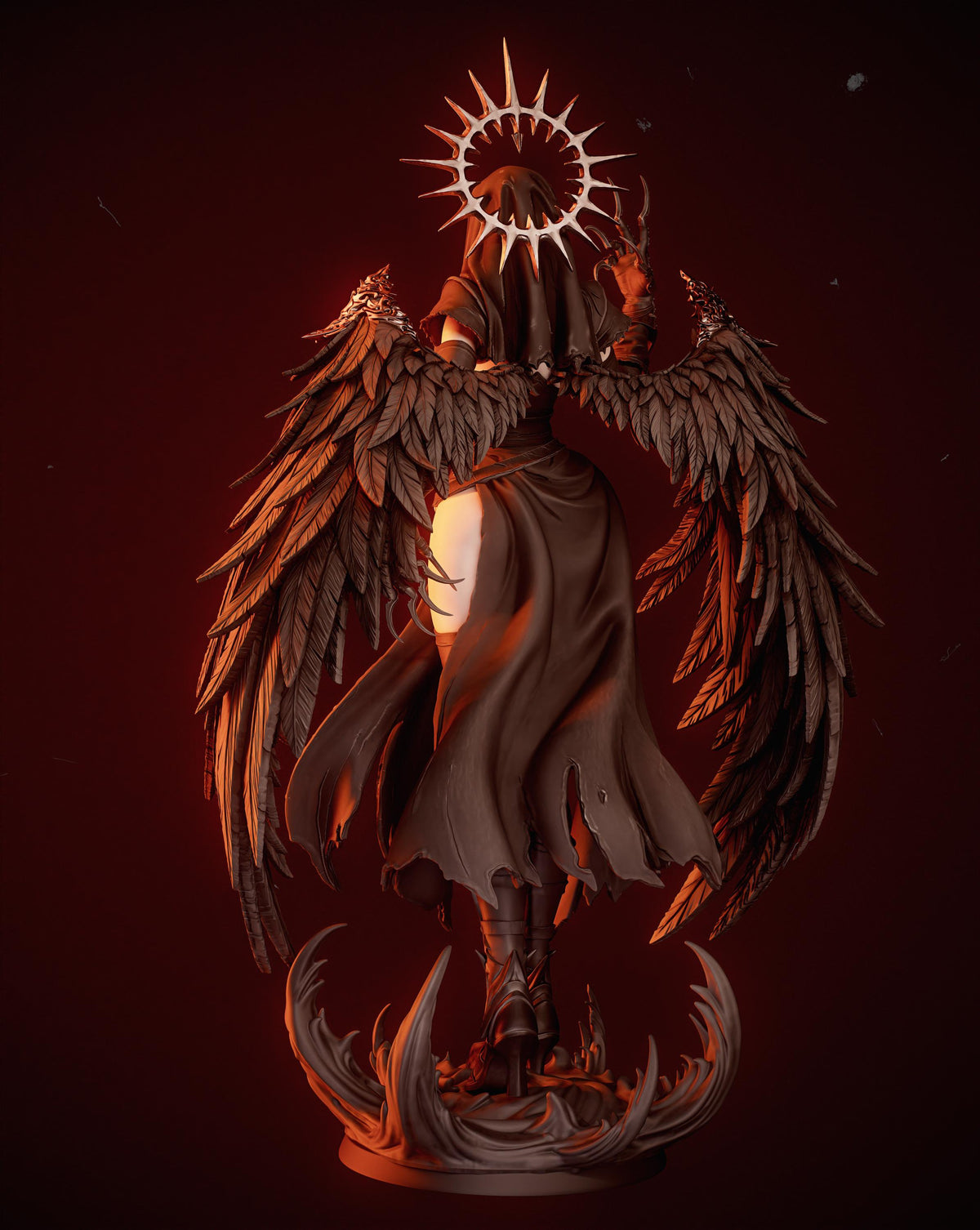 Corrupted Nun Dark Fantasy Statue | Maximum Detailed 12k Resin 3D Printed Figure