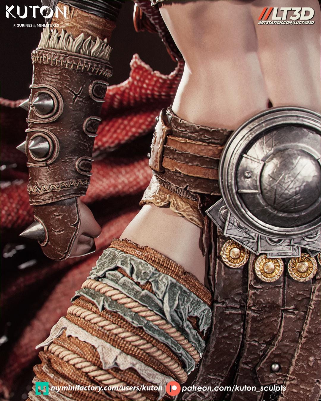 Nordic Valkyrie Warrior Statue – 3D Printed Resin Collectible Figure