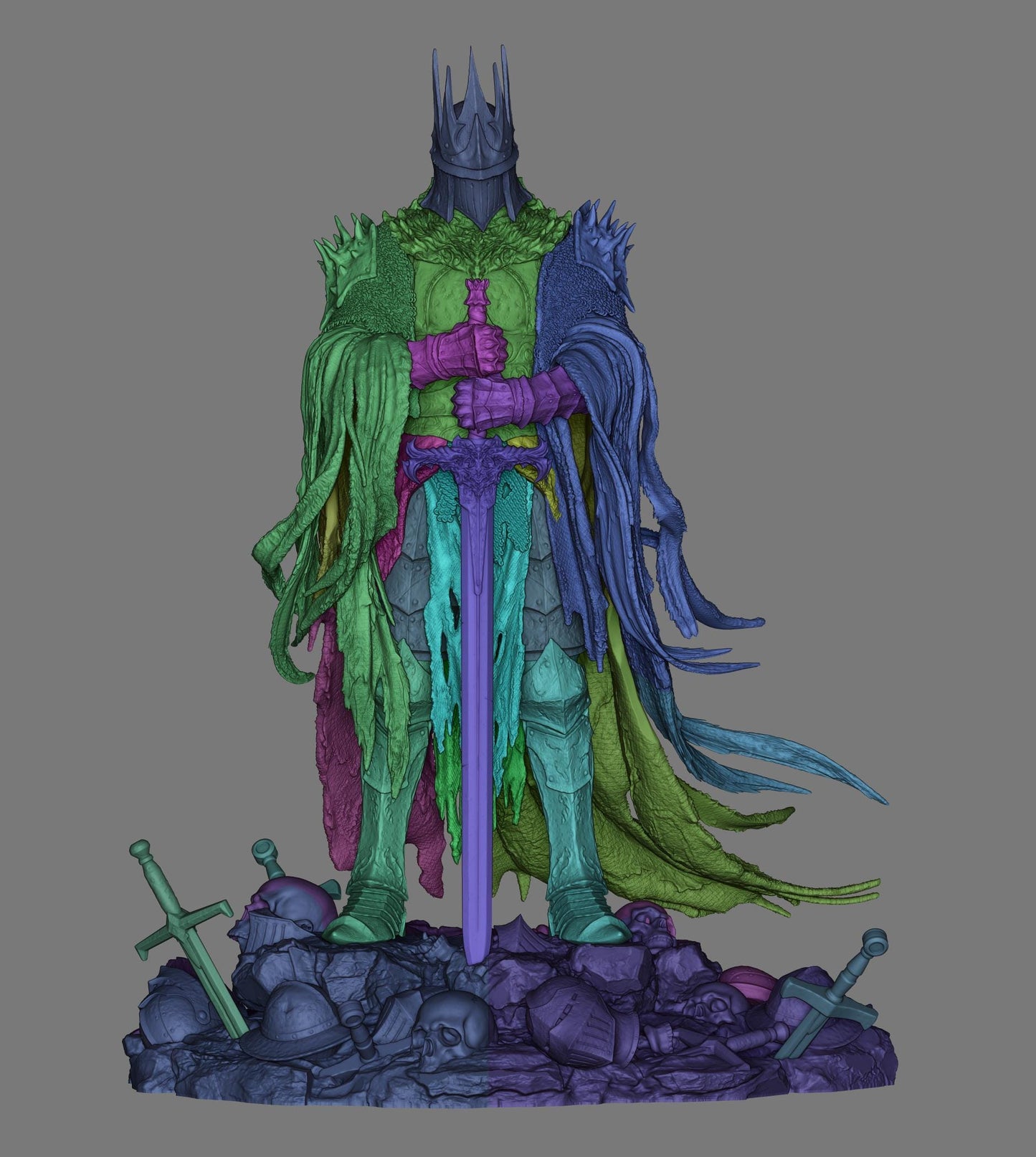 Death Knight Warrior Statue | Maximum Detailed 12k Resin Printed Figure