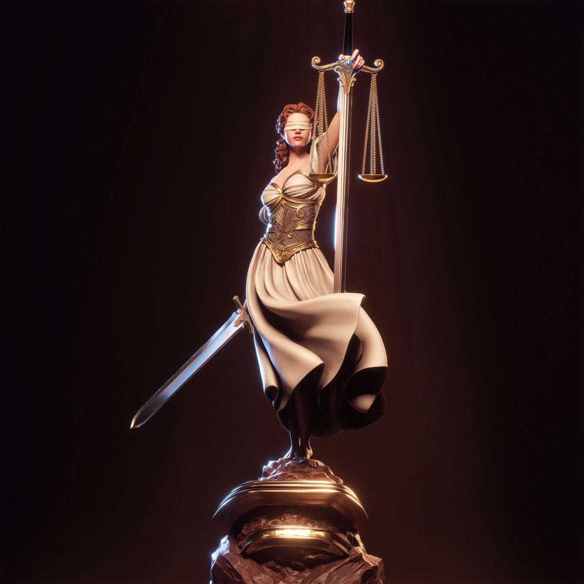 Lady Justice Statue | Maximum Detailed 12k Resin Printed Figure