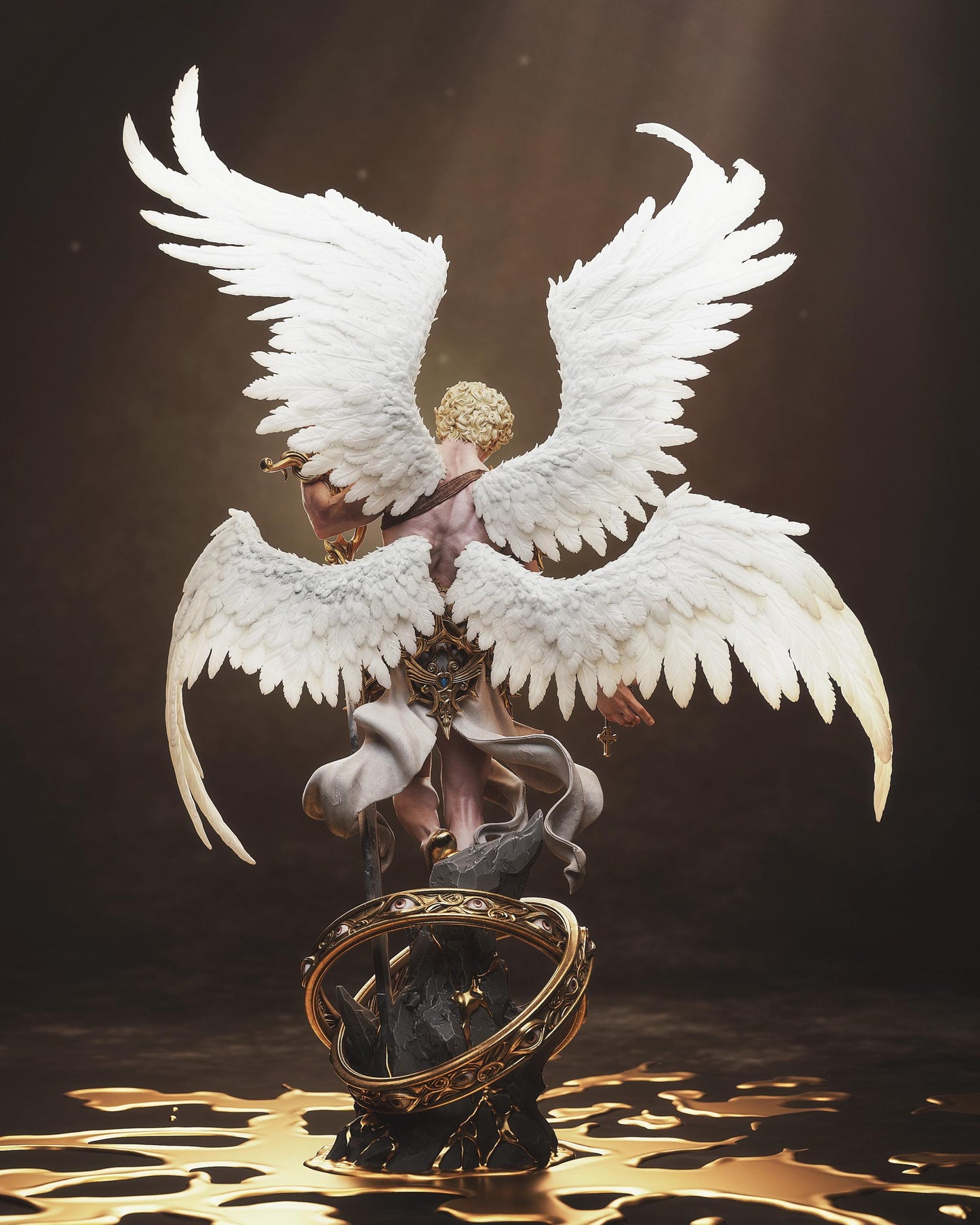 Cherubim Angel Statue | Maximum Detailed 12k Resin Printed Figure
