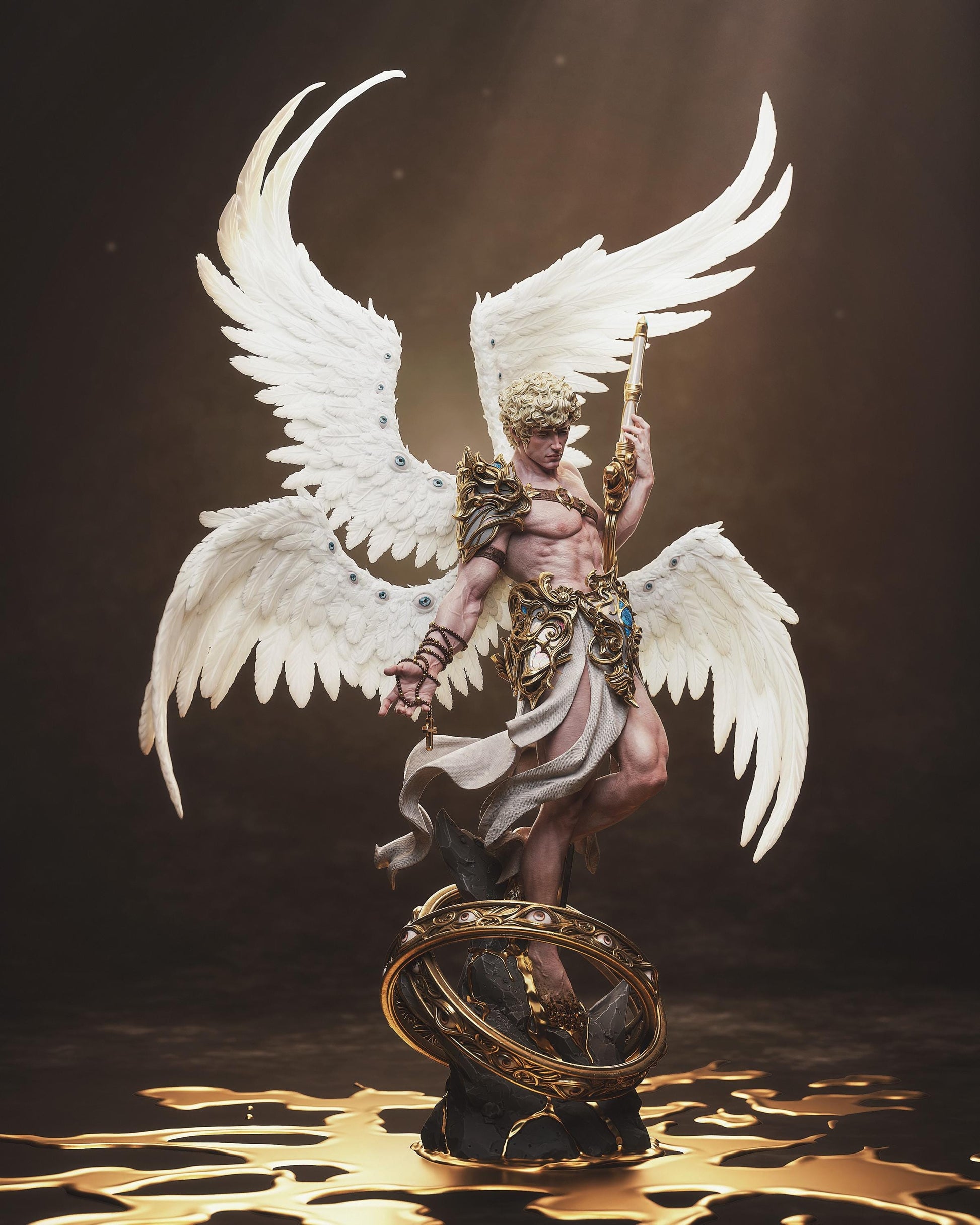 Cherubim Angel Statue | Maximum Detailed 12k Resin Printed Figure