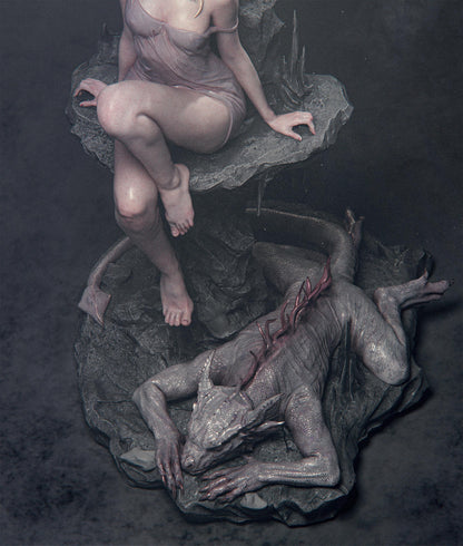 Elegy of Wyrm Statue | Maximum Detailed 12k Resin Printed Figure
