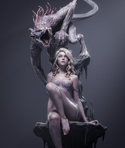 Elegy of Wyrm Statue | Maximum Detailed 12k Resin Printed Figure