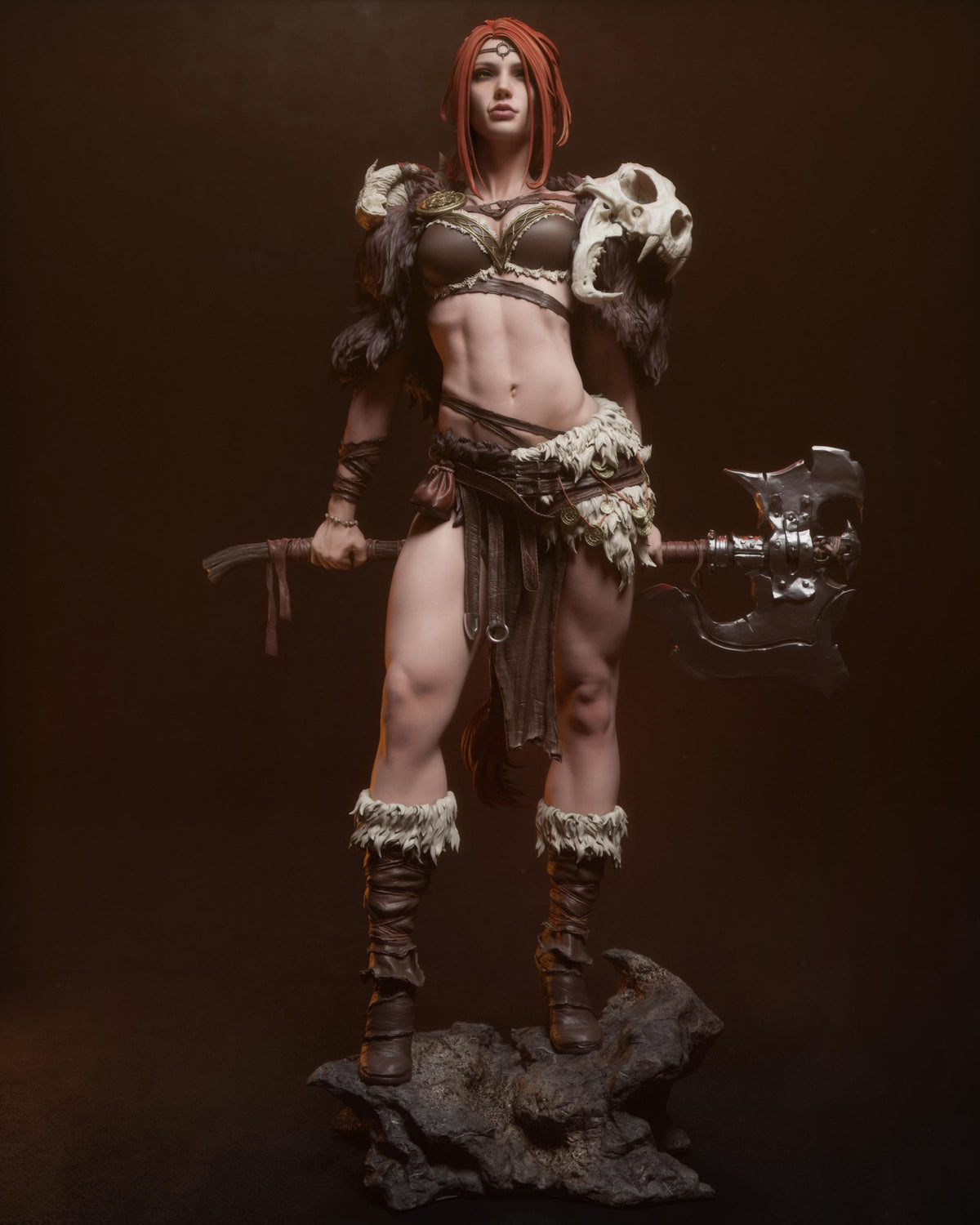 Barbarian Queen Statue | Maximum Detailed 12k Resin Printed Figure