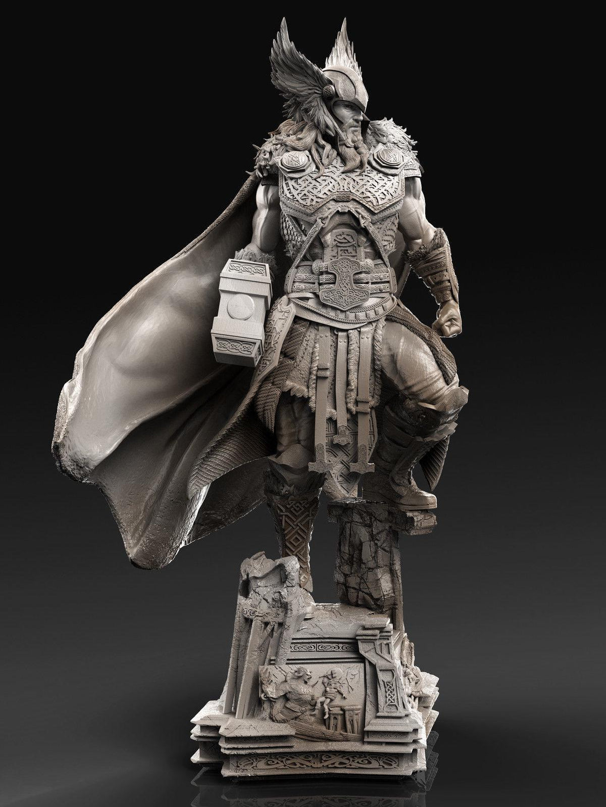 Thor God of Thunder Statue | Maximum Detailed 12k Resin Printed Figure