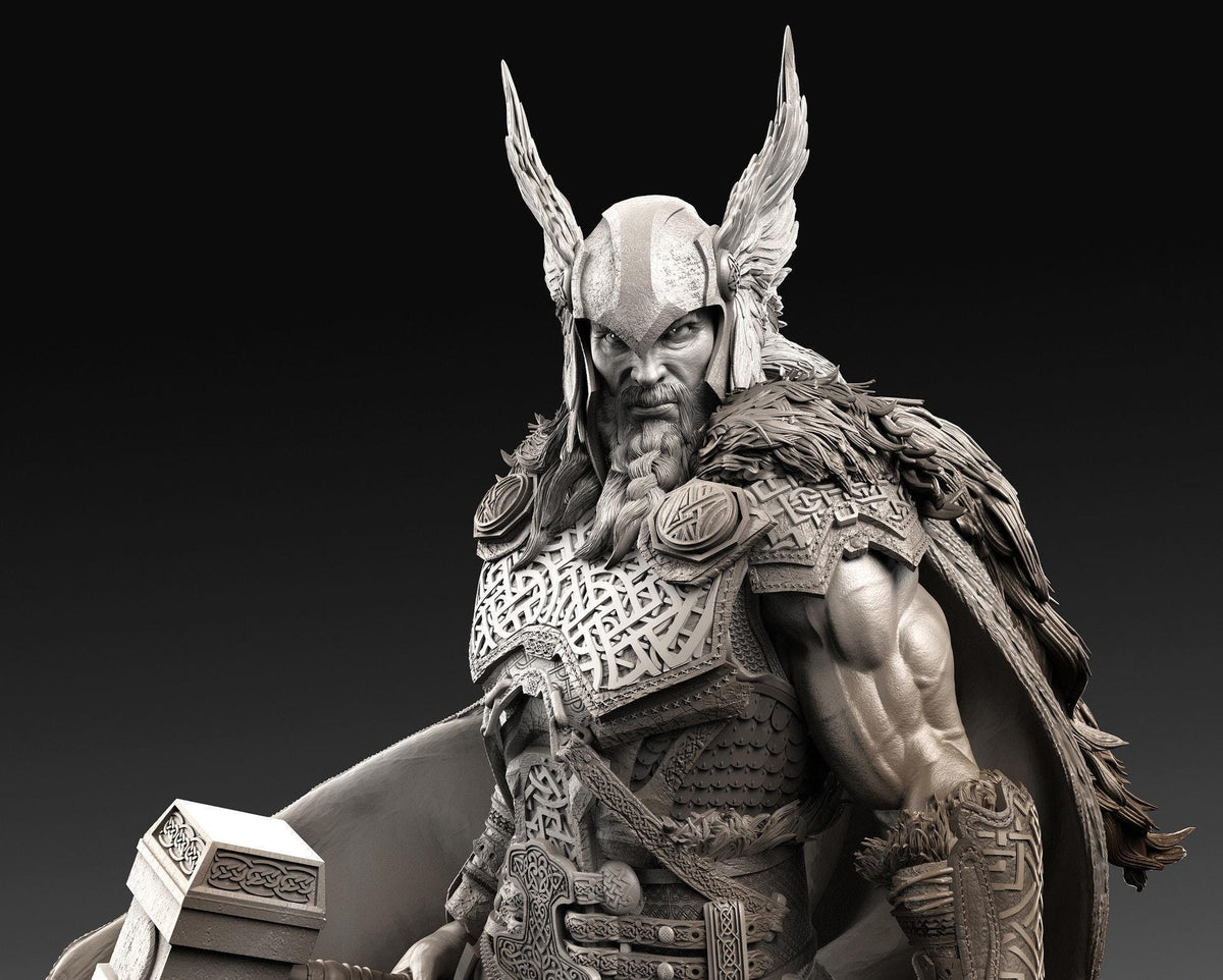 Thor God of Thunder Statue | Maximum Detailed 12k Resin Printed Figure
