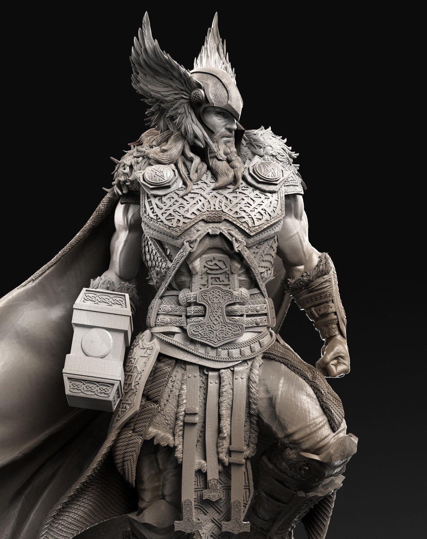 Thor God of Thunder Statue | Maximum Detailed 12k Resin Printed Figure