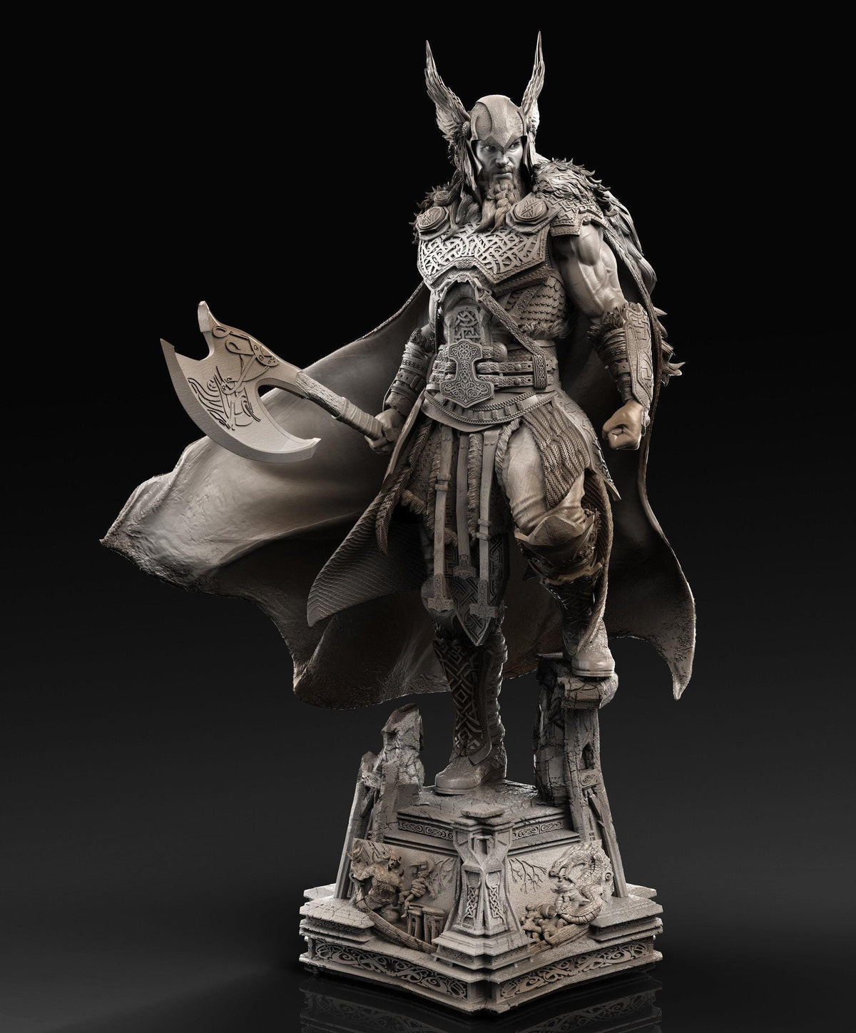 Thor God of Thunder Statue | Maximum Detailed 12k Resin Printed Figure