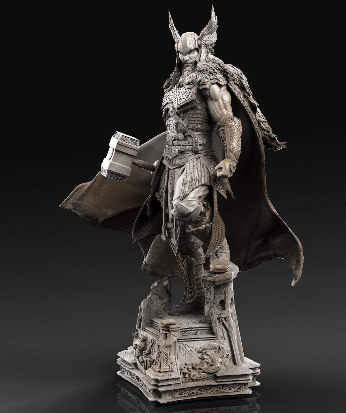 Thor God of Thunder Statue | Maximum Detailed 12k Resin Printed Figure