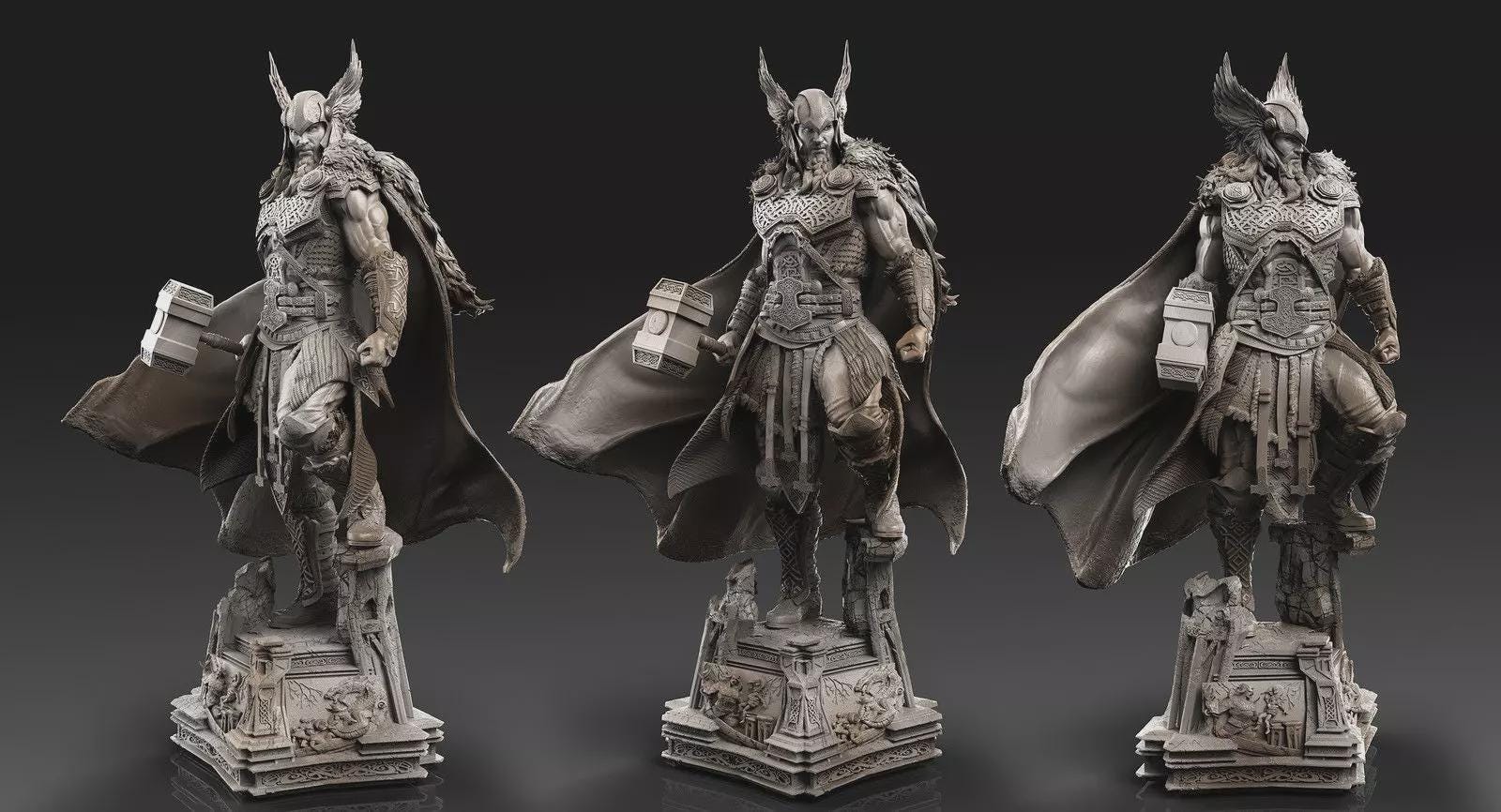 Thor God of Thunder Statue | Maximum Detailed 12k Resin Printed Figure