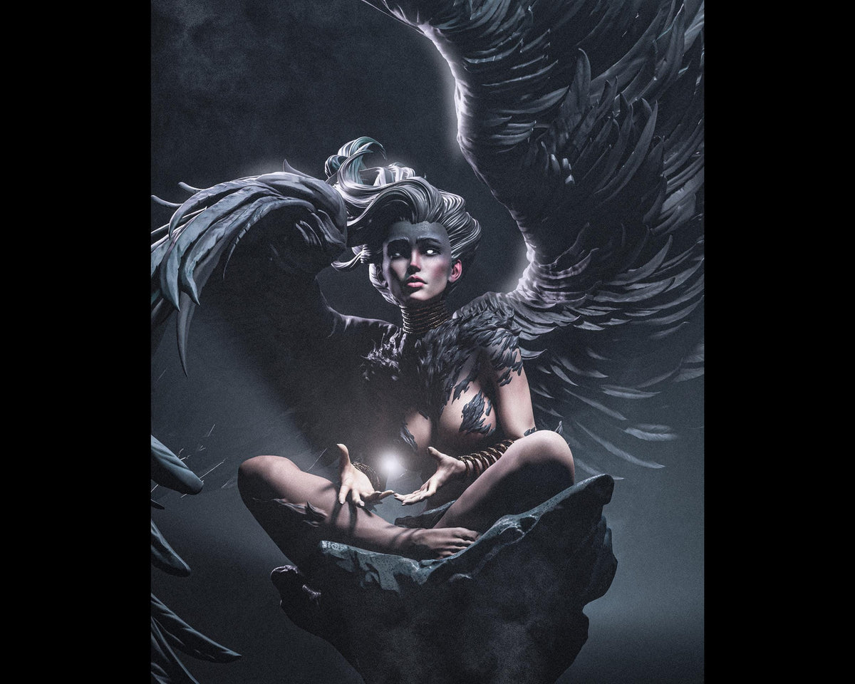 Sphinx Goddess Statue | Maximum Detailed 12k Resin Printed Figure