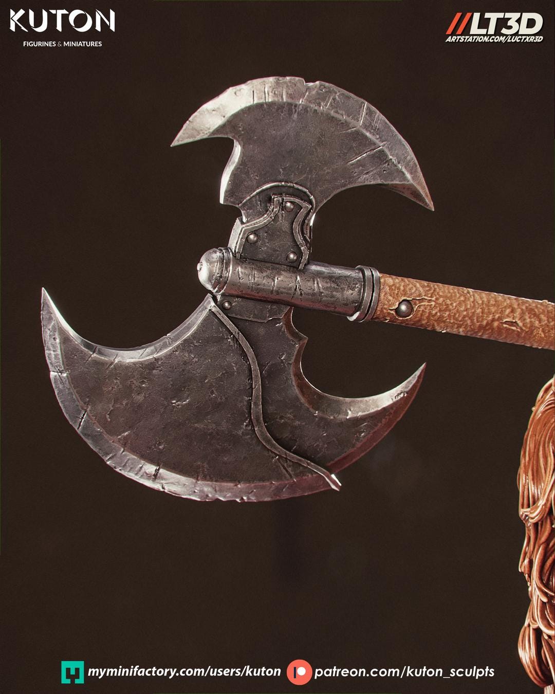 Nordic Valkyrie Warrior Statue – 3D Printed Resin Collectible Figure