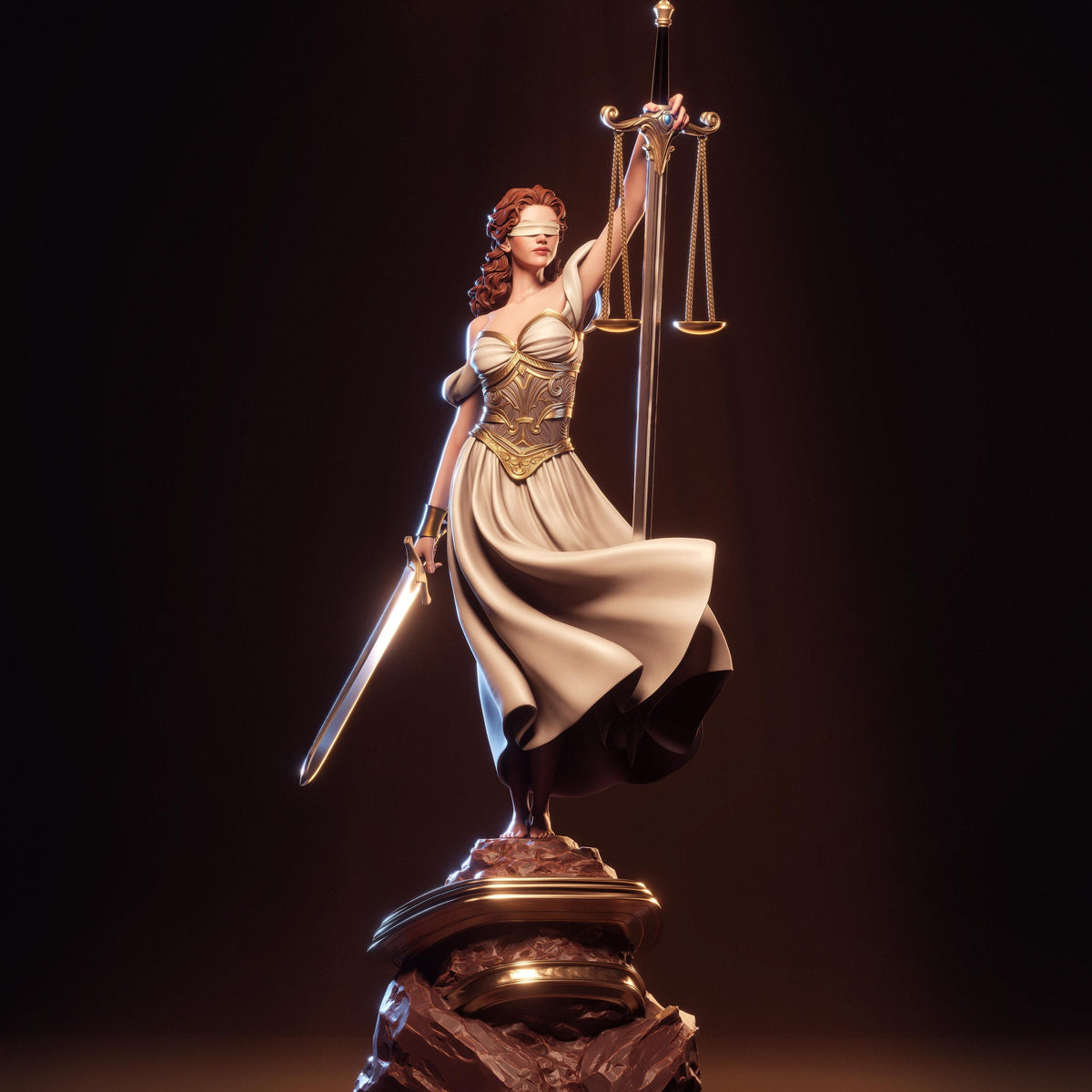 Lady Justice Statue | Maximum Detailed 12k Resin Printed Figure