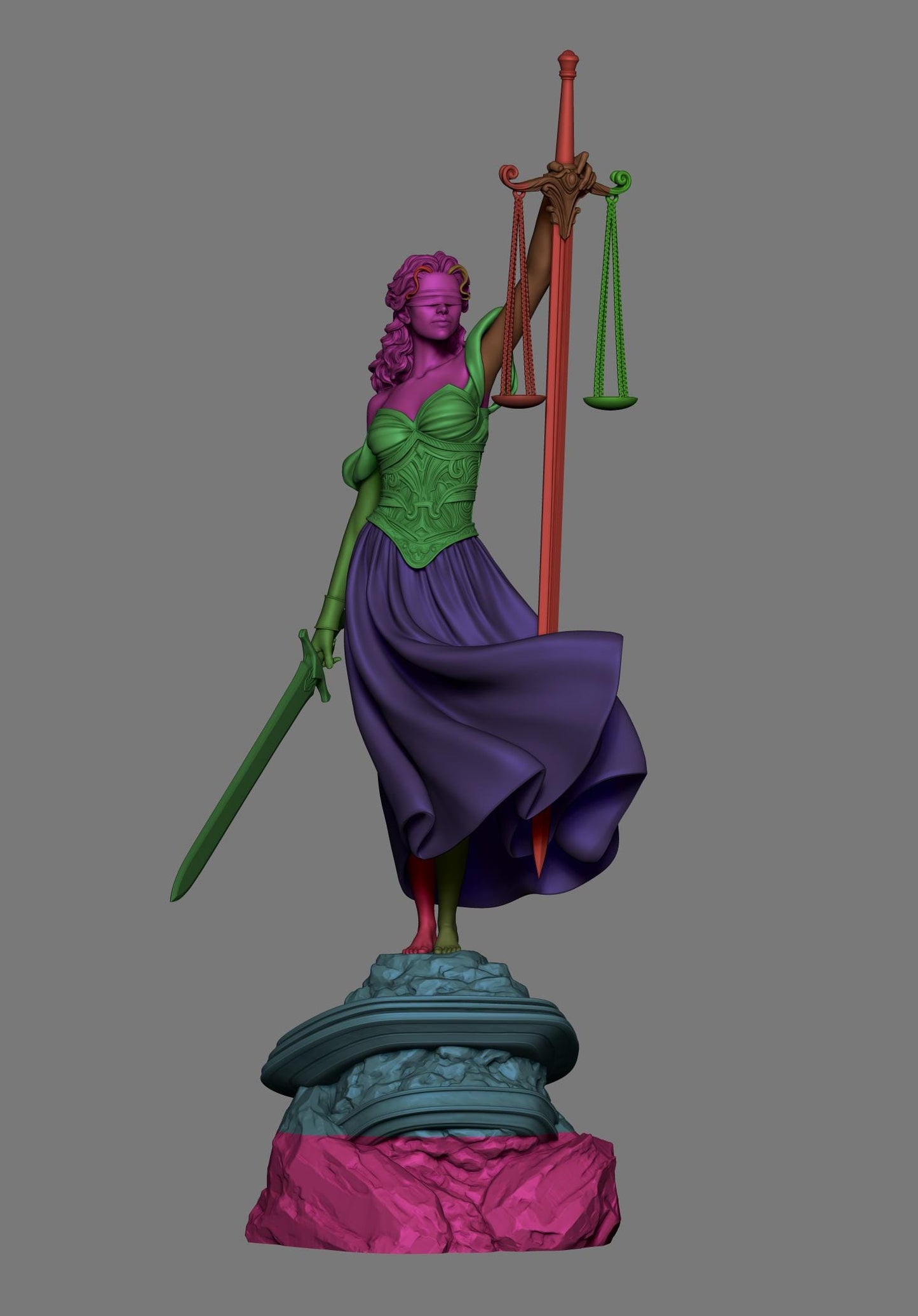 Lady Justice Statue | Maximum Detailed 12k Resin Printed Figure