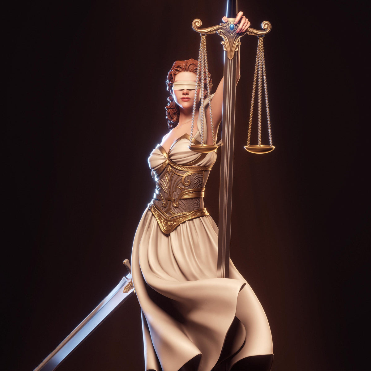Lady Justice Statue | Maximum Detailed 12k Resin Printed Figure