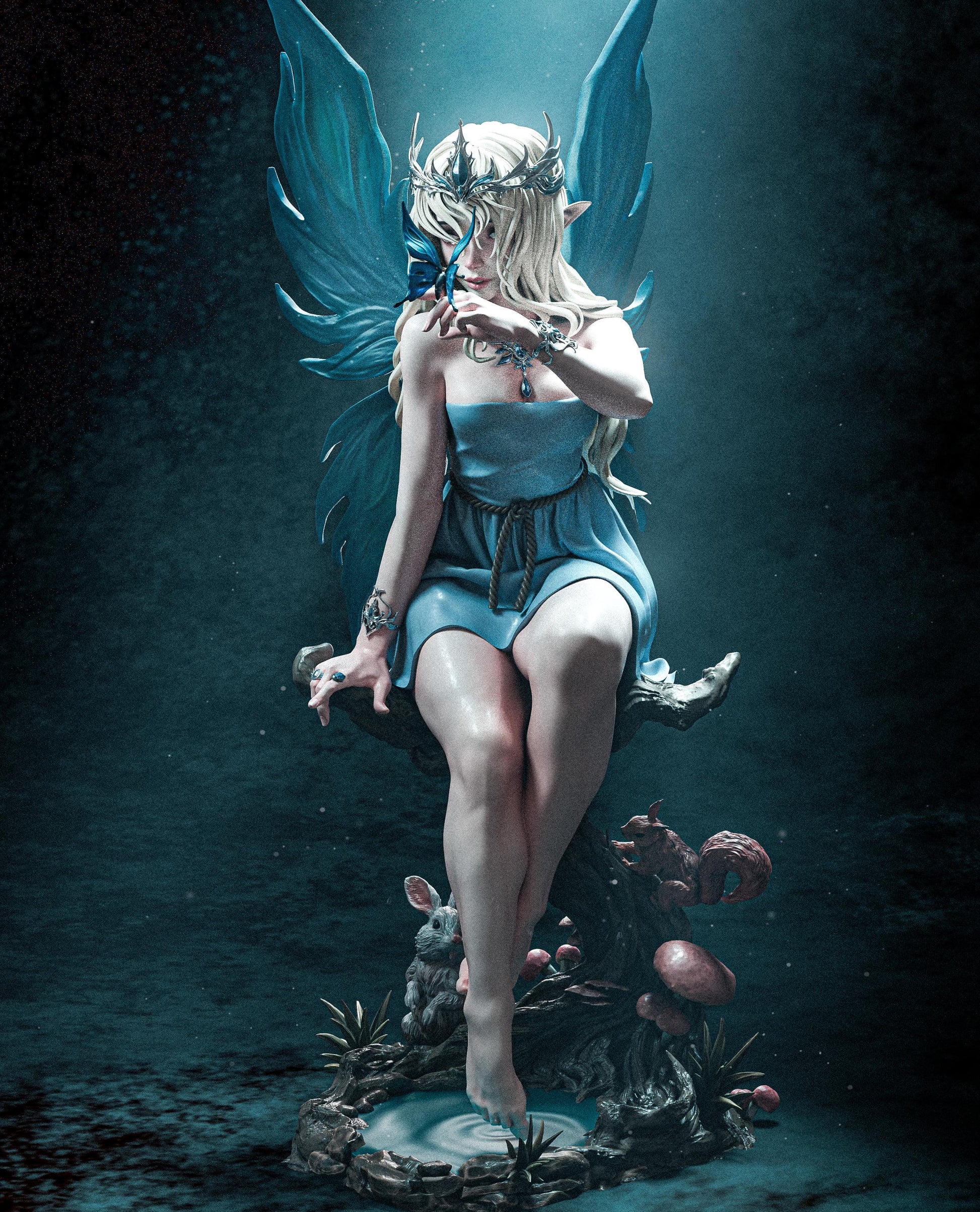 Divine Fairy Statue | Maximum Detailed 12k Resin Printed Figure