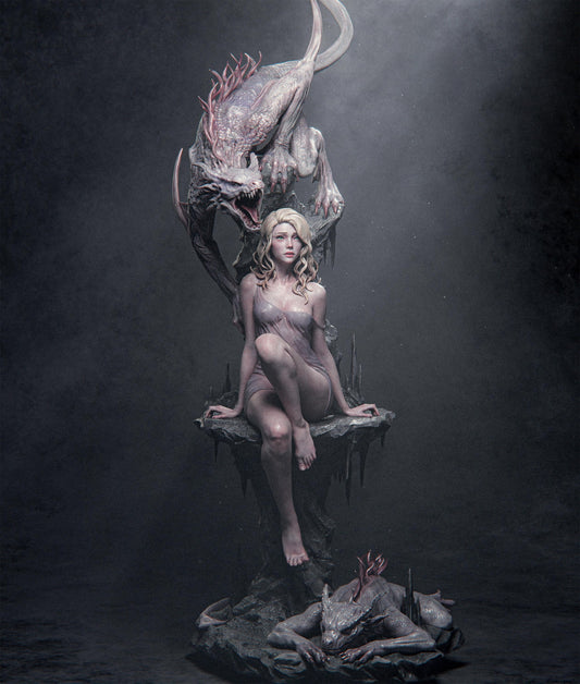 Elegy of Wyrm Statue | Maximum Detailed 12k Resin Printed Figure
