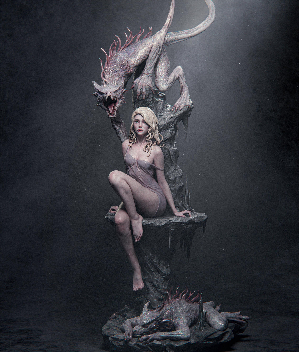 Elegy of Wyrm Statue | Maximum Detailed 12k Resin Printed Figure
