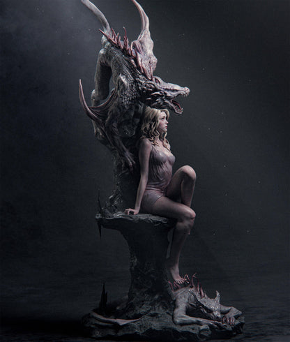 Elegy of Wyrm Statue | Maximum Detailed 12k Resin Printed Figure