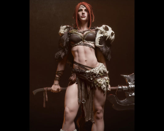 Barbarian Queen Statue | Maximum Detailed 12k Resin Printed Figure