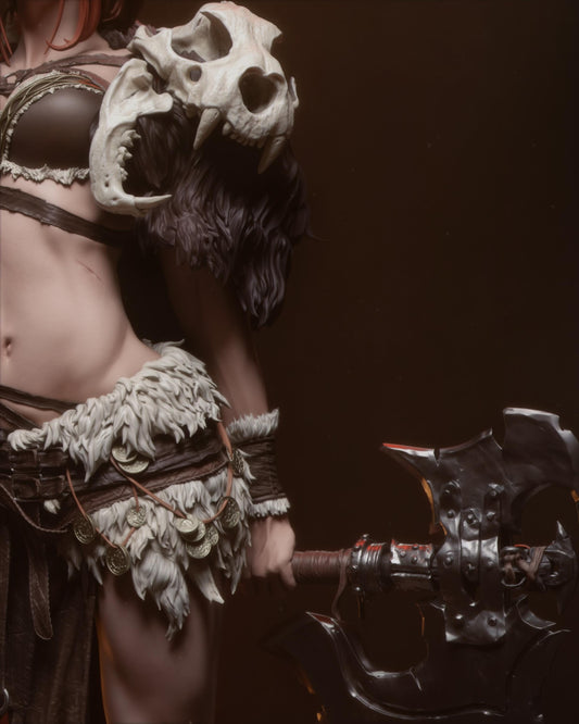 Barbarian Queen Statue | Maximum Detailed 12k Resin Printed Figure
